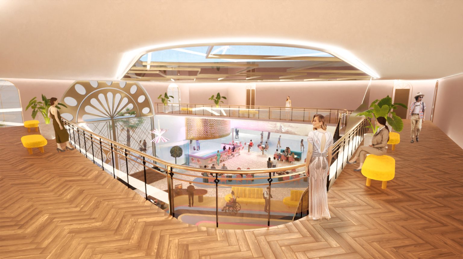 Hotel design, Commercial Interior Design, Art Deco, Triangle