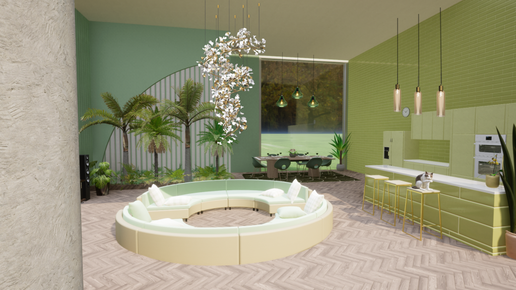 Mid-Century_Modern_House_Open Space_Living_and_Kitchen