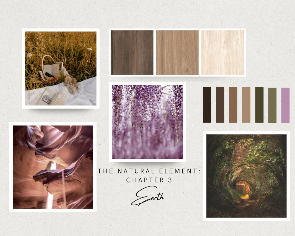 Ivy & Wisteria Earth Room Concept Board