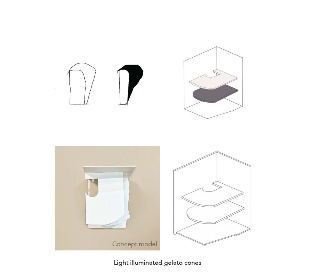 Concept Model, Architecture, light illuminated arch