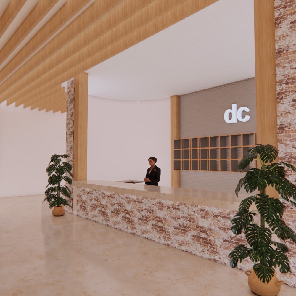 Reception Area Level 6 - Revit / Enscape