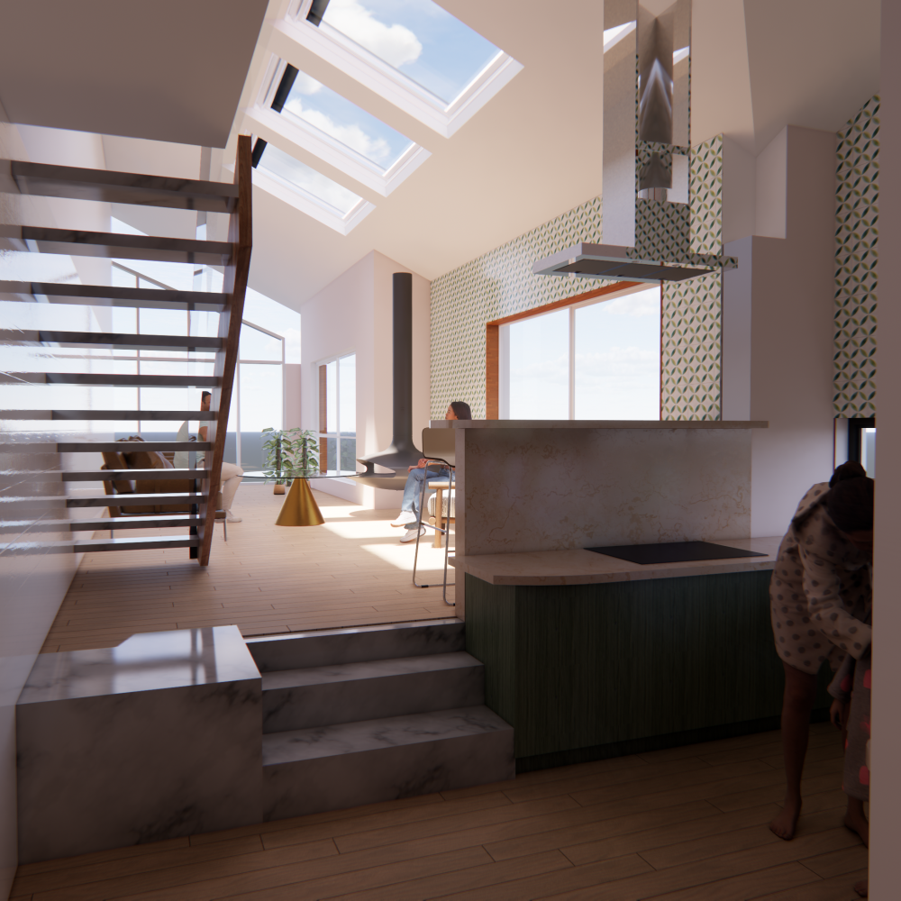 Stairs / Ceiling - Revit / Enscape