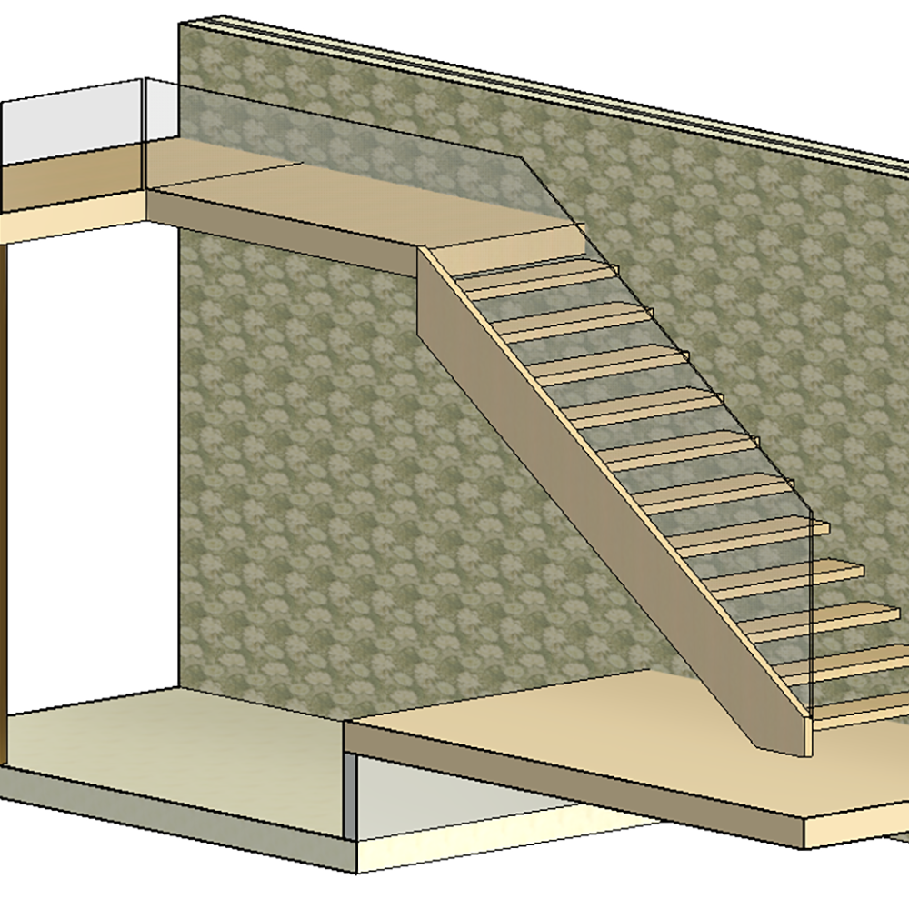 Marrickville AA Re-design stair Isometric view