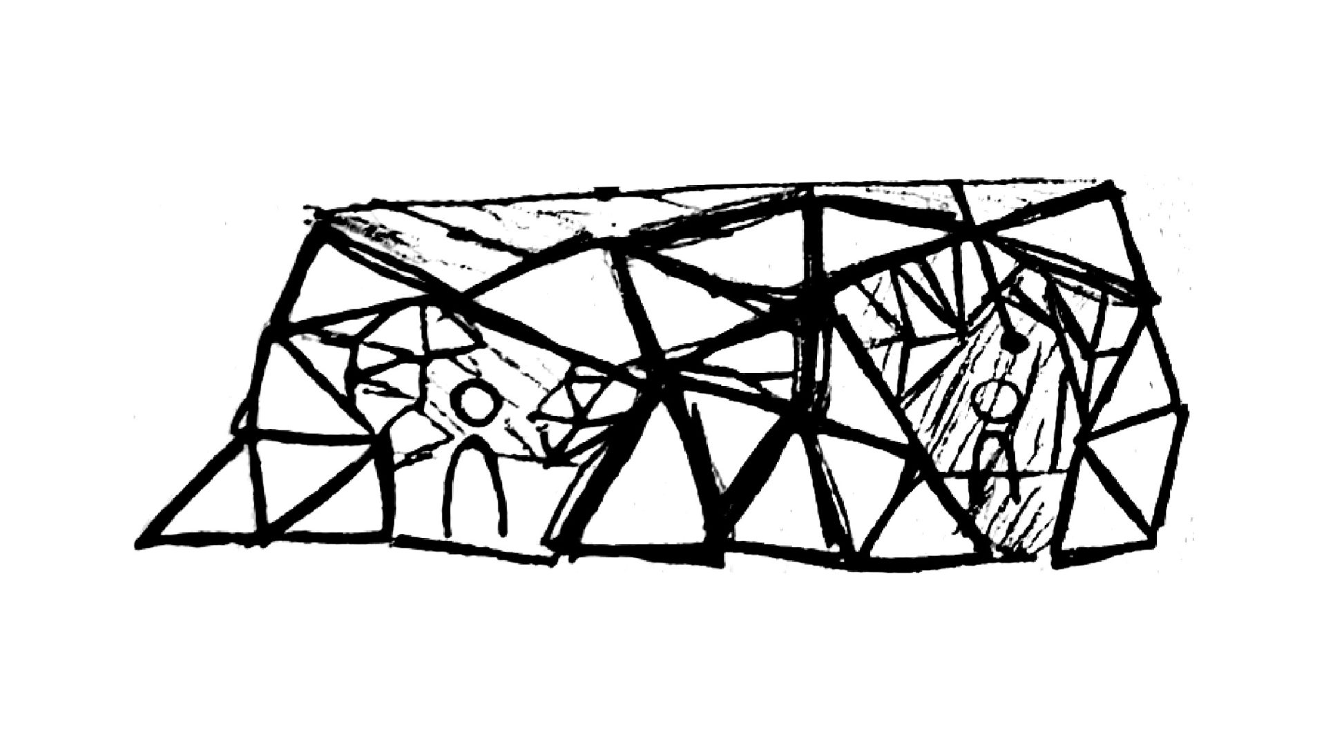 Faceted Triangle Structure Sketch