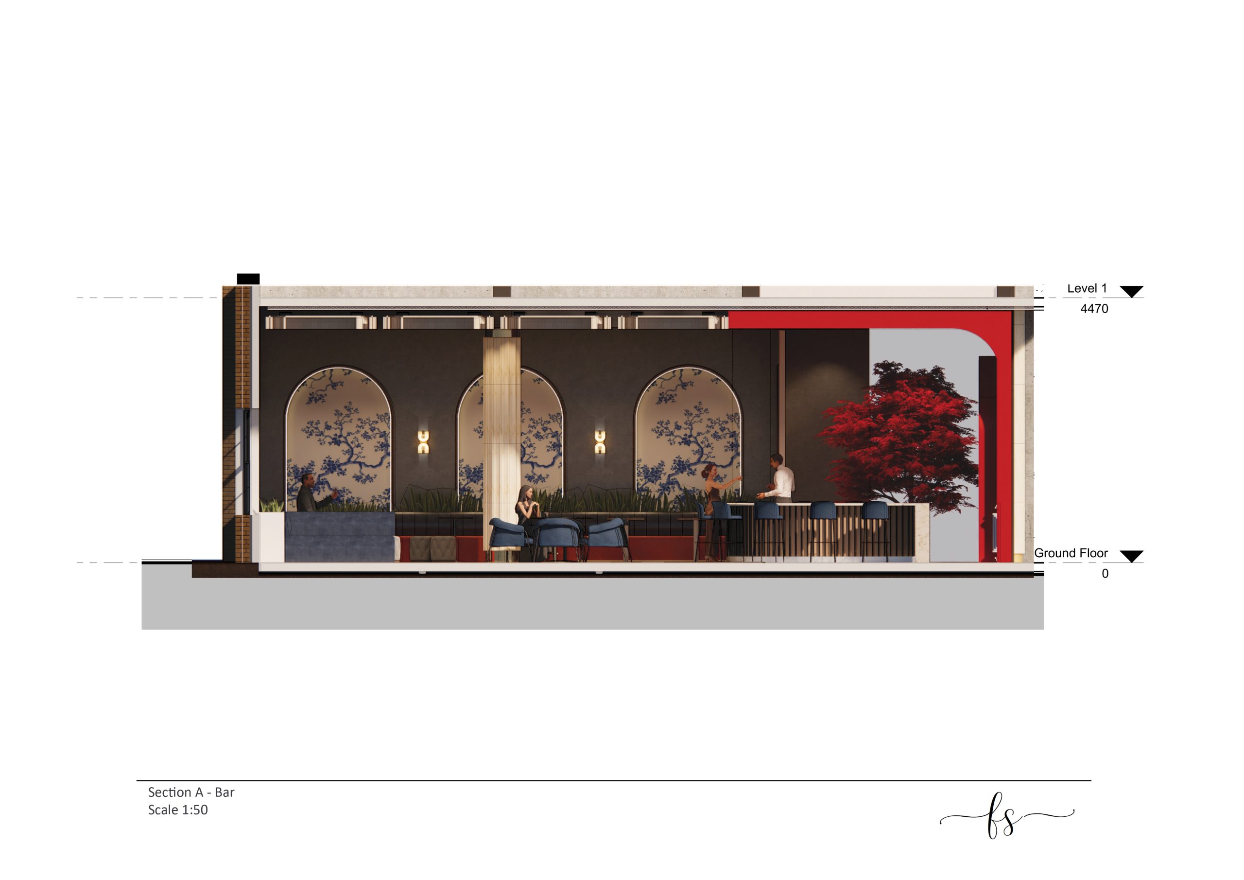 Section A - Bar Scale 1:50