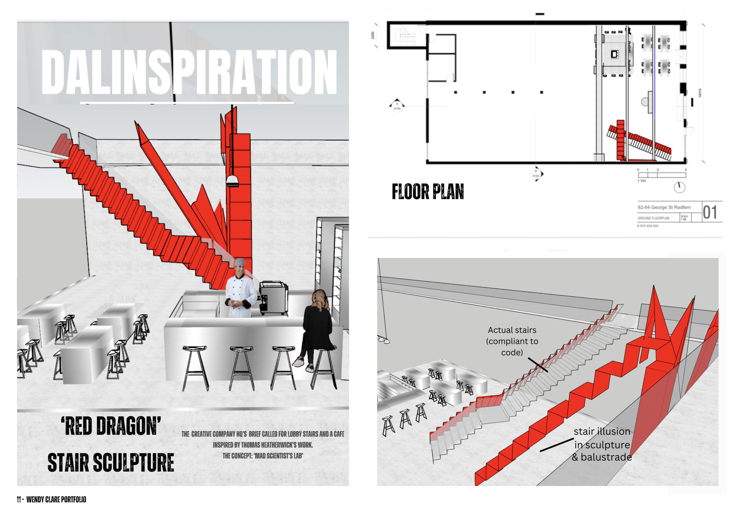 Wendy Clare interior design diploma graduate magazine p7 red dragon