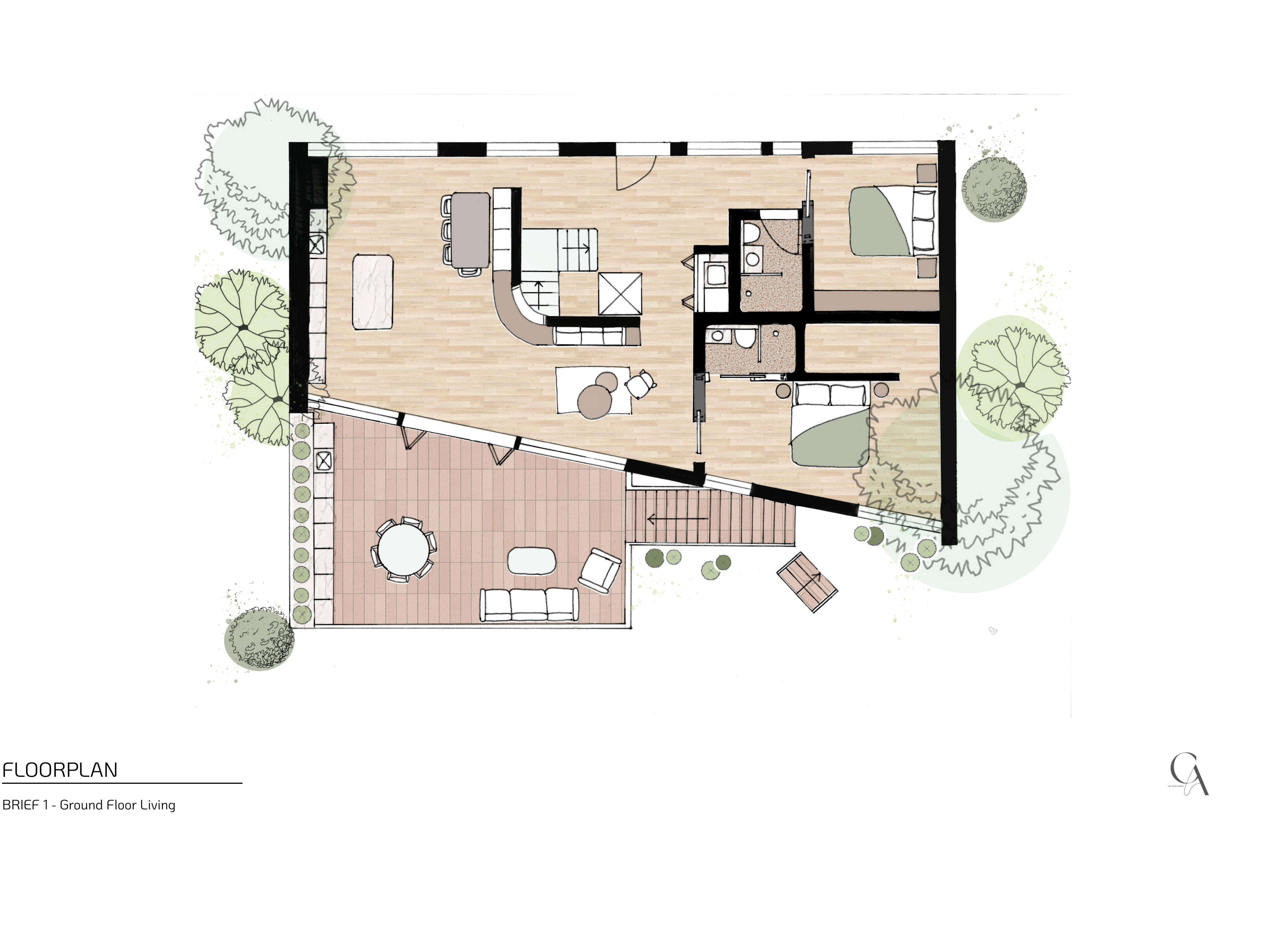 MCM House - Floor plan ground floor