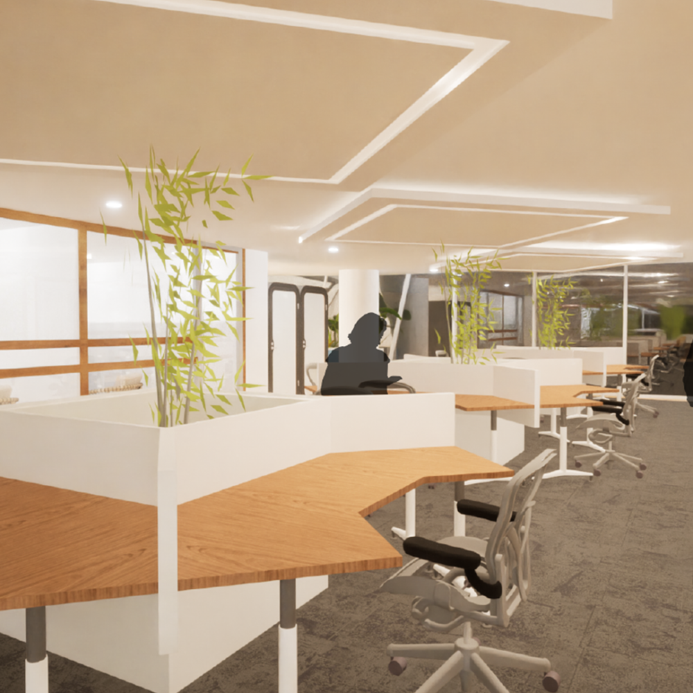 Open Plan Workspace Perspective 2